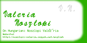 valeria noszlopi business card